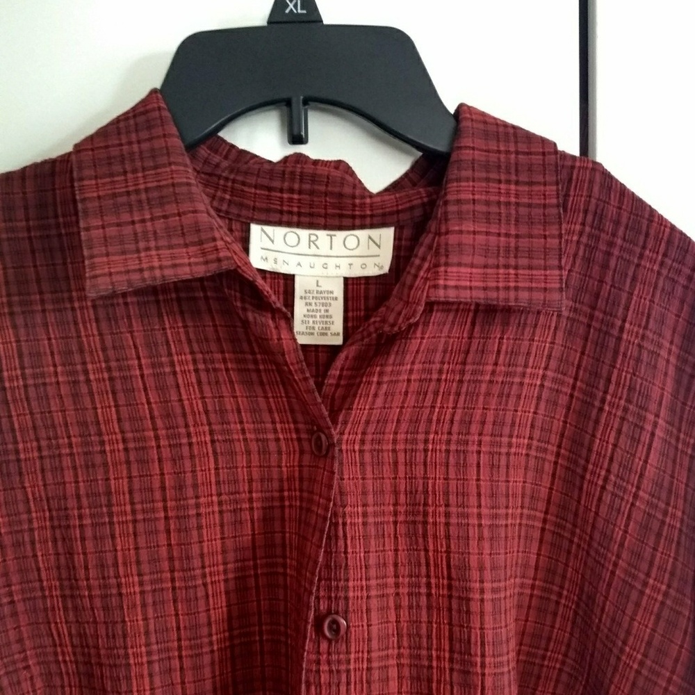 Plaid top button down